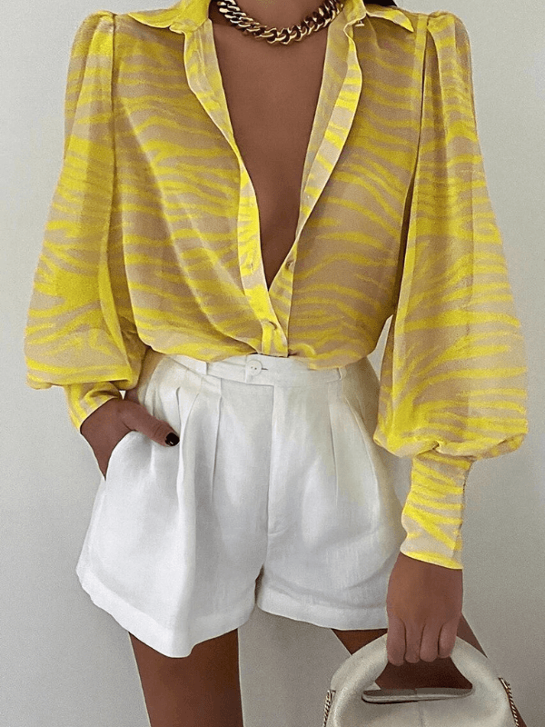 Witte Blouse Dames Met Pofmouwen | Modieuze Top 0