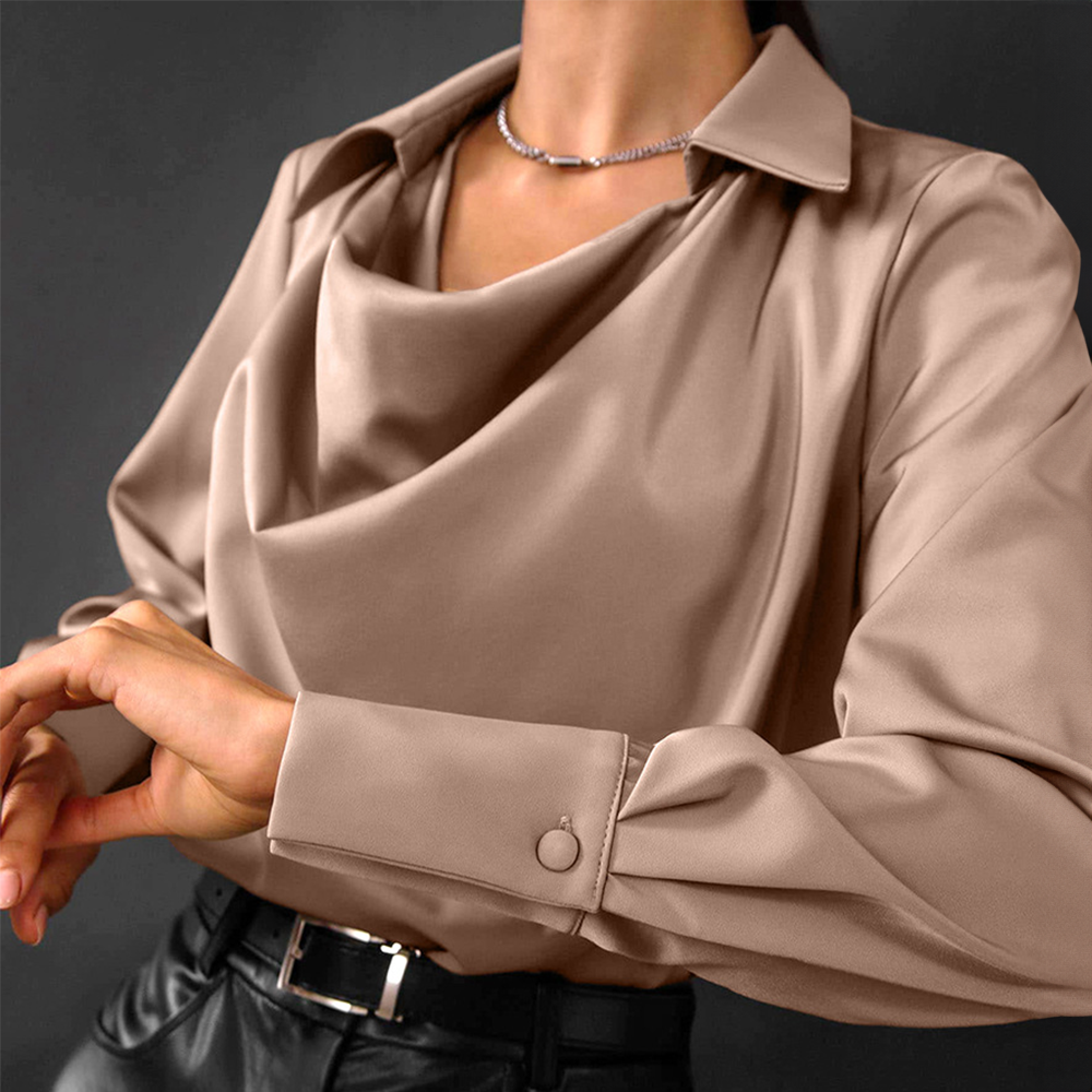 Witte Blouse Dames Watervalhals | Elegante Kantooroutfit 2