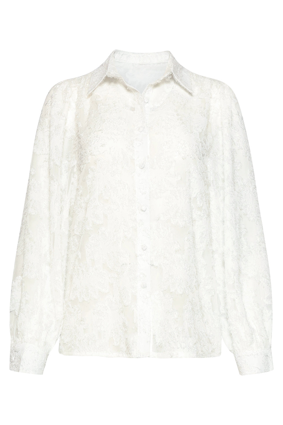 Witte Blouse Met Reliëfprint | Blouse Dames 1