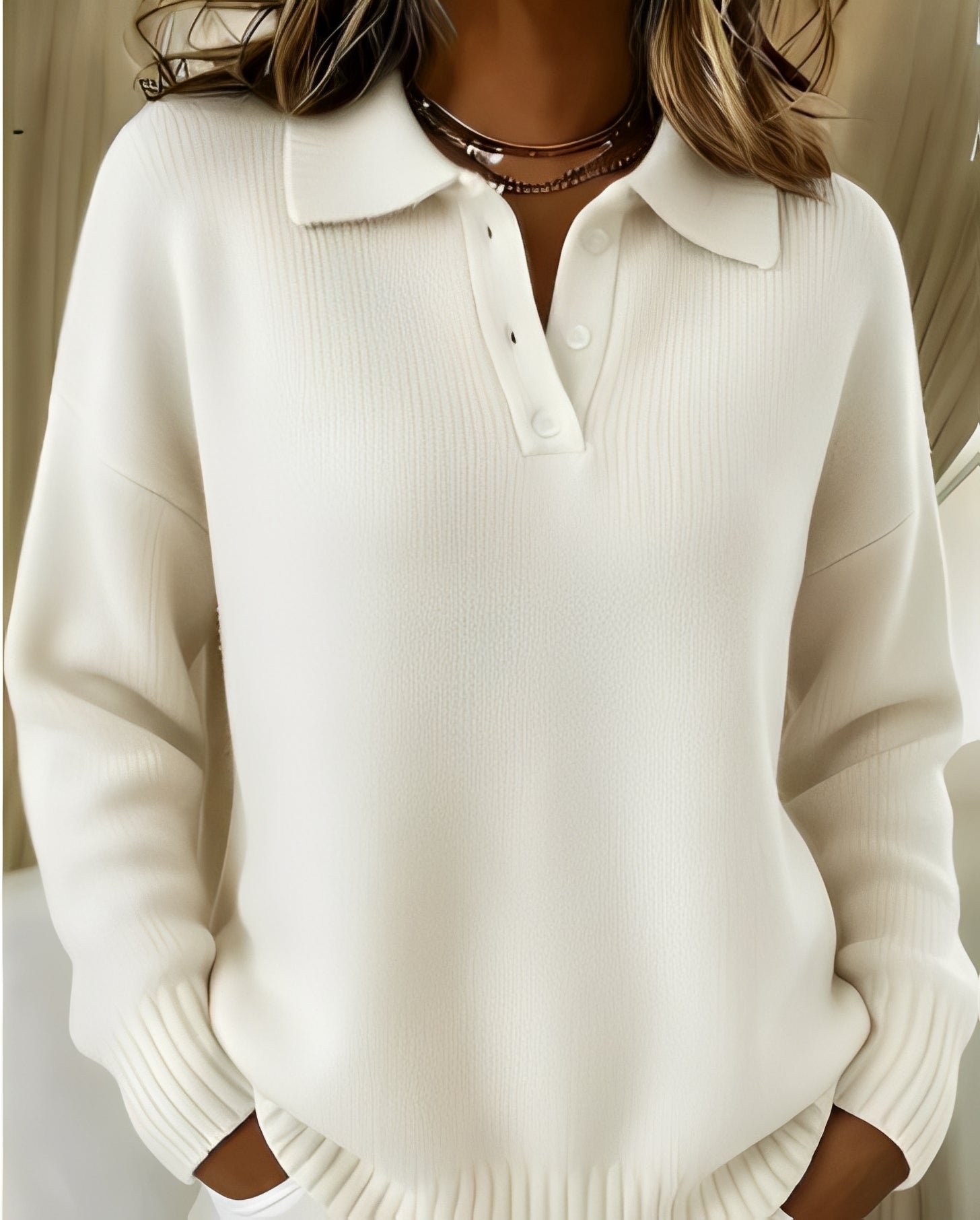 Witte Dames Blouse Lange Mouw | Elegante Katoenen Blouse 5