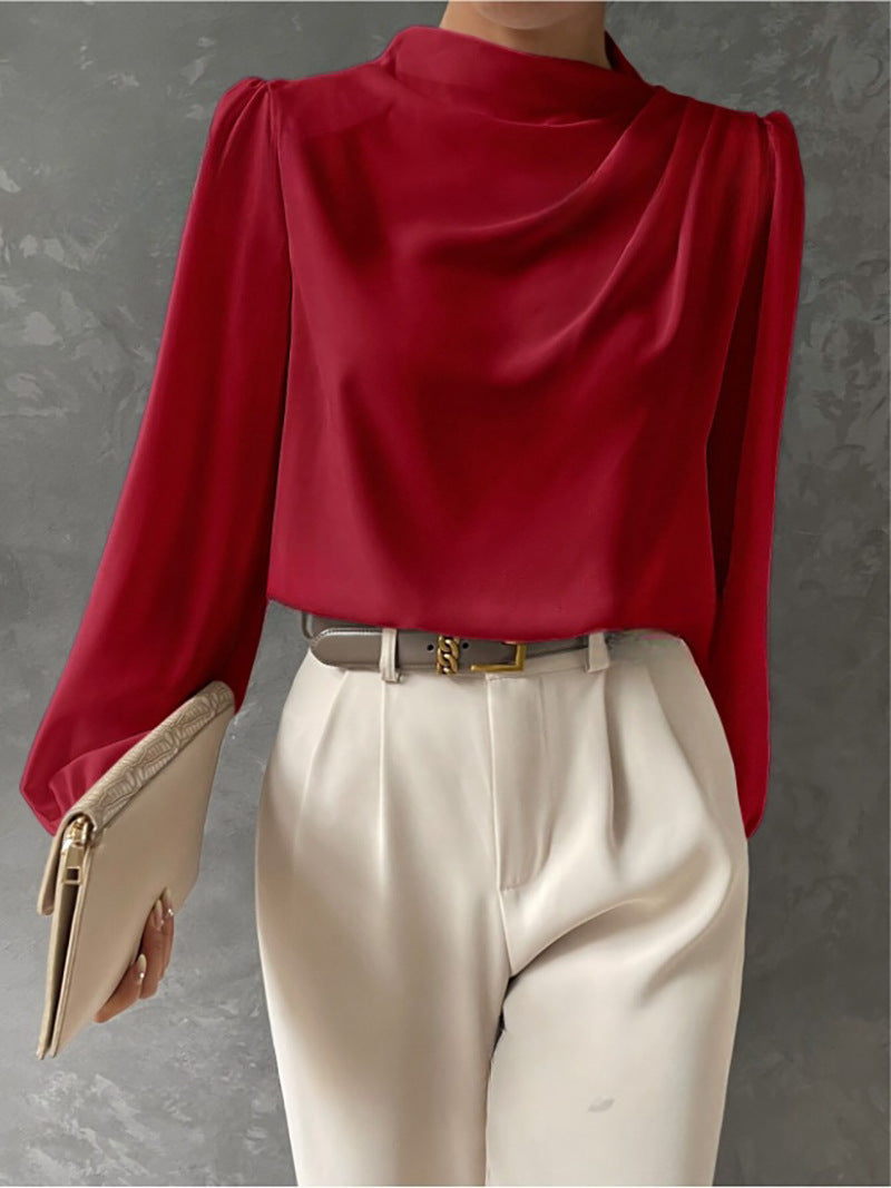 Witte Dames Blouse Lange Mouw | Elegante Relaxte Pasvorm 4