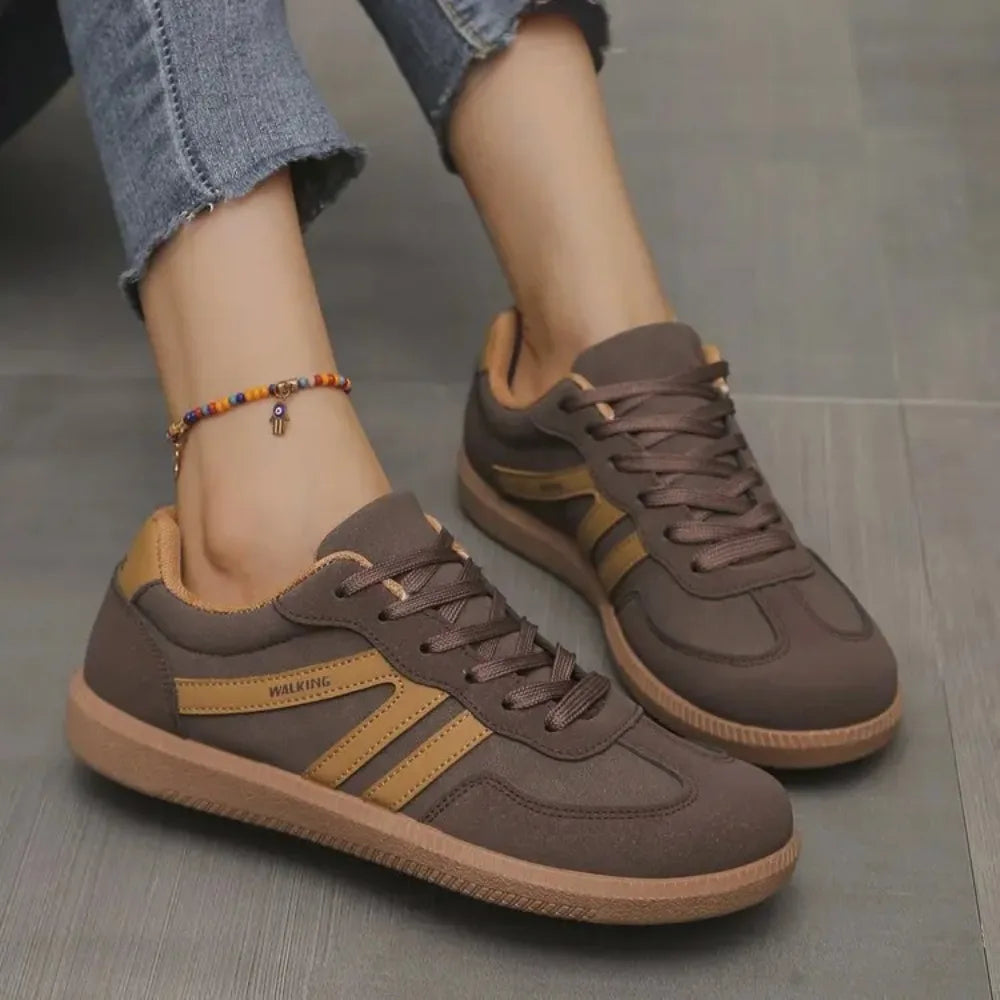 Witte Damessneakers Suède | Casual Sneakers voor Dames 2