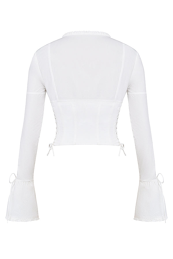 Witte Kanten Top Dames | Elegante Blouse Dames 5