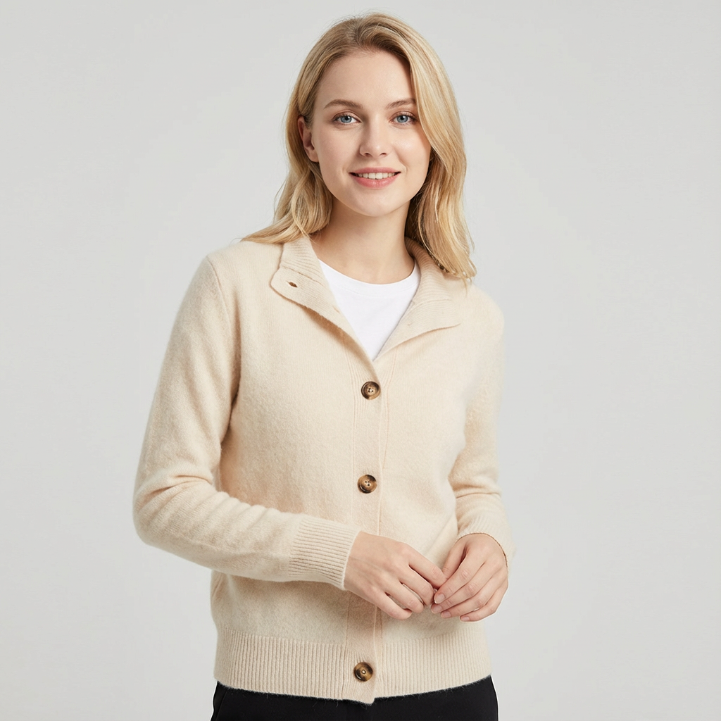 Zacht Gebreid Zwart Dames Vest | Knoopsluiting 0