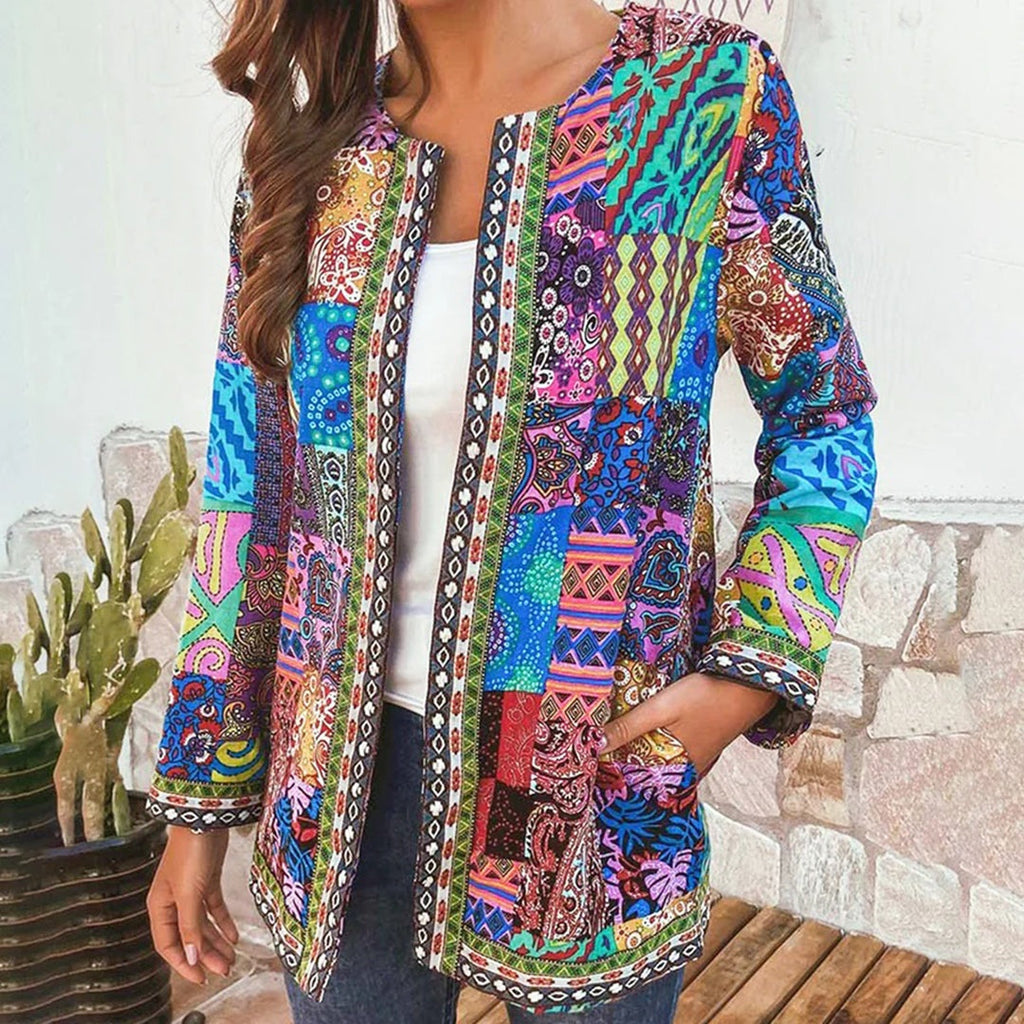 Zaria | Bohemian Dames Vest met Kleurrijk Patchwork 2