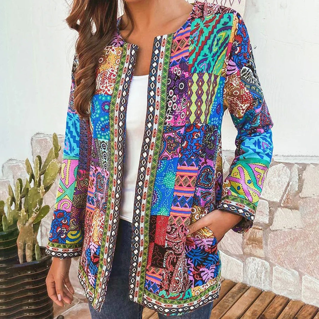 Zaria | Bohemian Dames Vest met Kleurrijk Patchwork 2