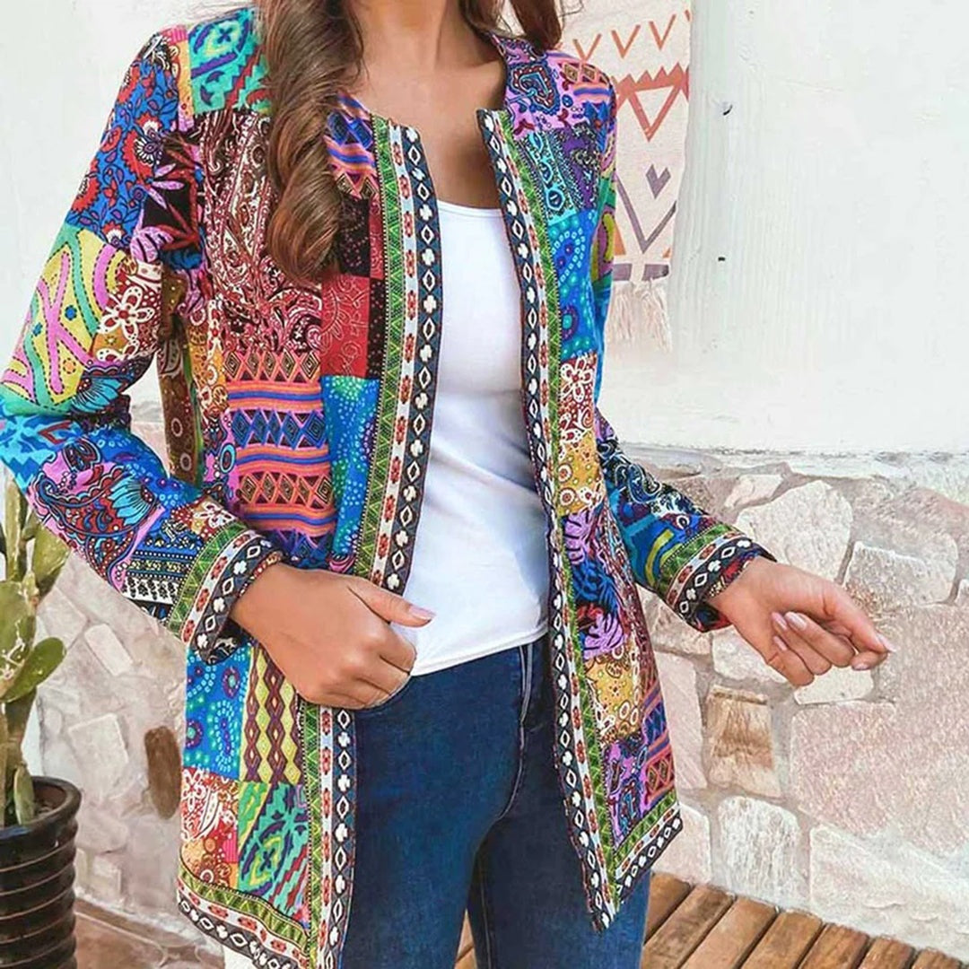 Zaria | Bohemian Dames Vest met Kleurrijk Patchwork 3