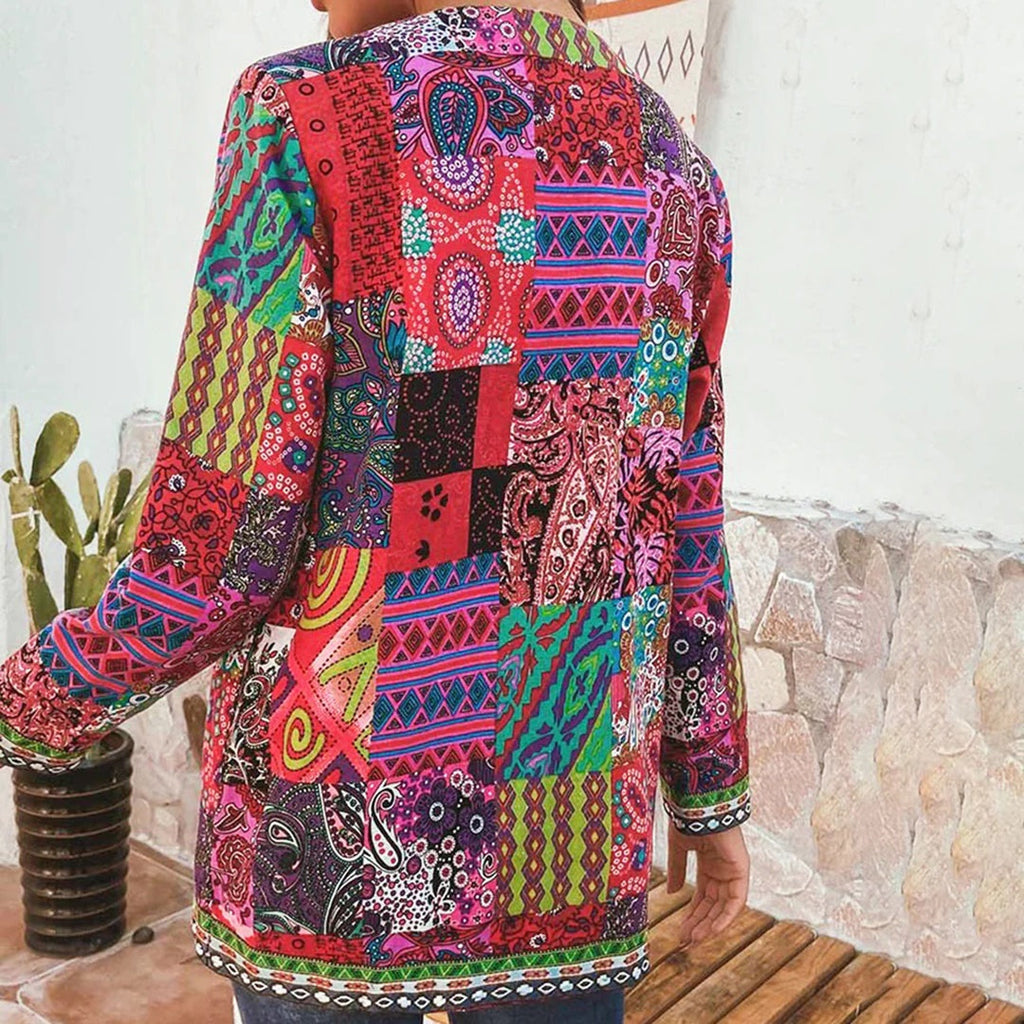 Zaria | Bohemian Dames Vest met Kleurrijk Patchwork 8