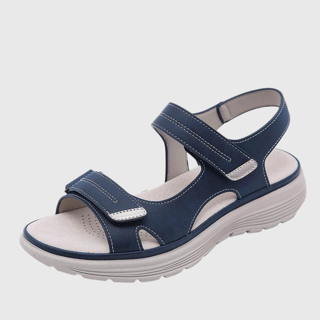 Zomer | Zwarte Dames Sandalen Open Teen Klittenband 0