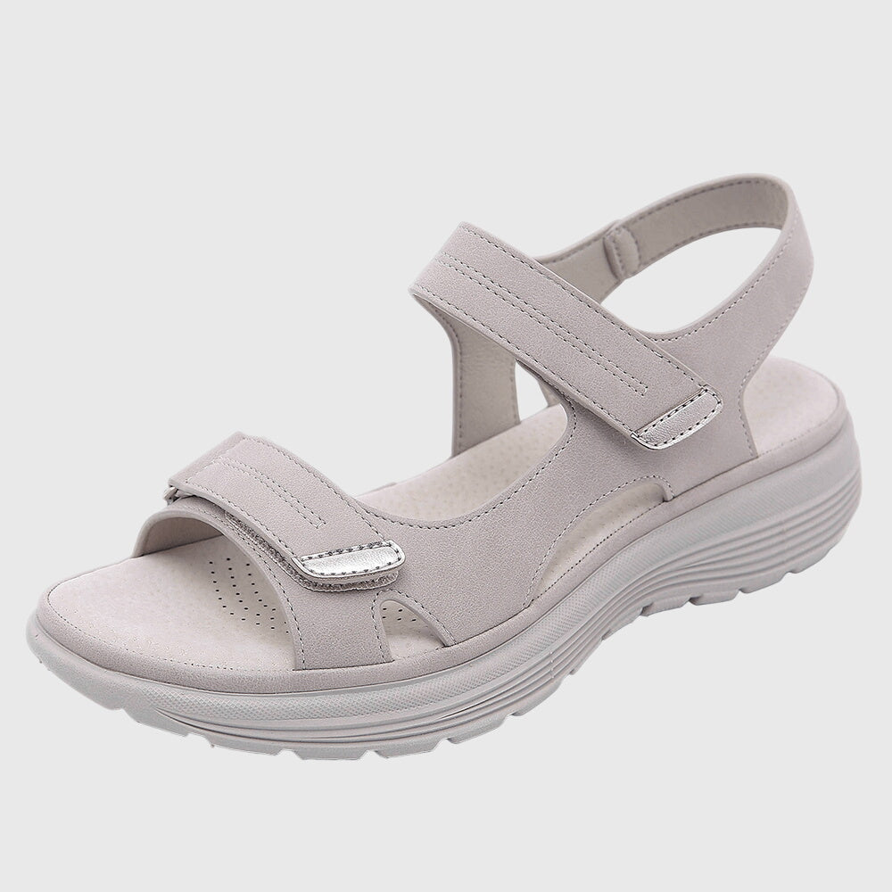 Zomer | Zwarte Dames Sandalen Open Teen Klittenband 2