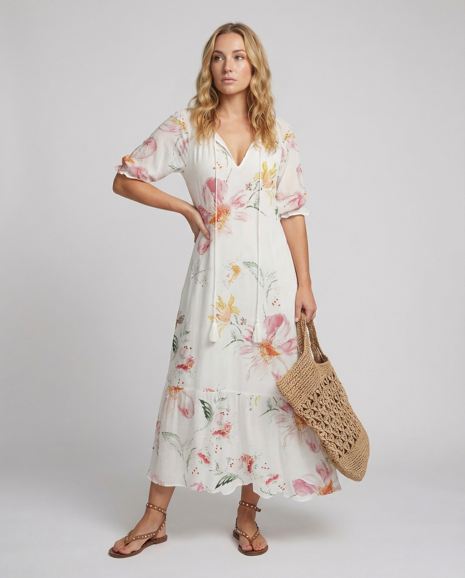Zomerbries | Lange Zomerjurk Bohemian Losse Pasvorm 0