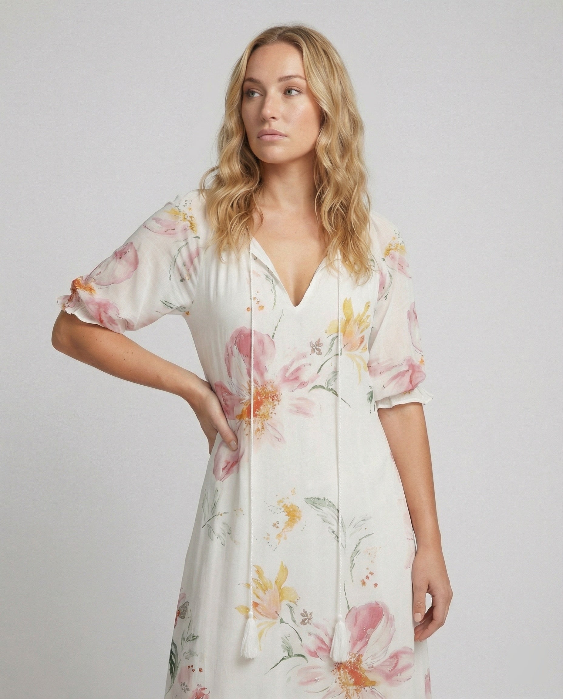 Zomerbries | Lange Zomerjurk Bohemian Losse Pasvorm 1