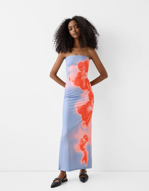 Zomerbries | Lange Zomerjurk Strapless Ademend 0