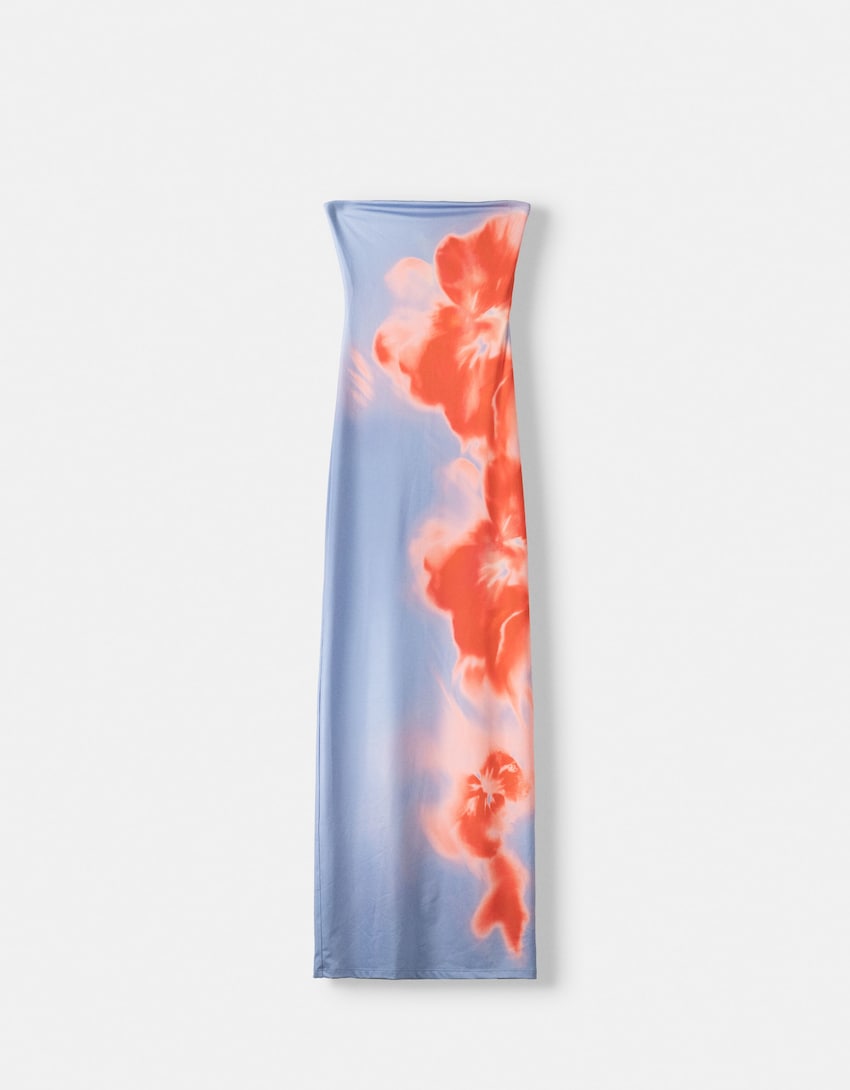 Zomerbries | Lange Zomerjurk Strapless Dames 4