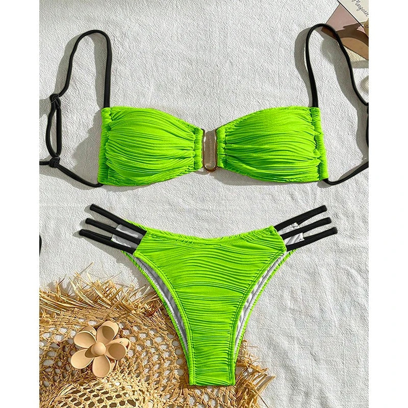 Zomerse Ruches Bikini | Dames Bikini Kopen 4