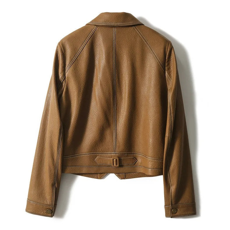 Zwarte Blazer Dames | Vegan Leren Korte Blazer 4