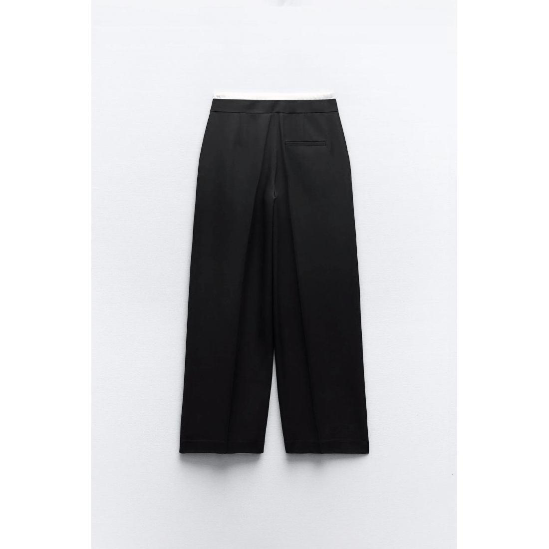 Zwarte Dames Broek Met Dubbele Tailleband | Regular Fit 1
