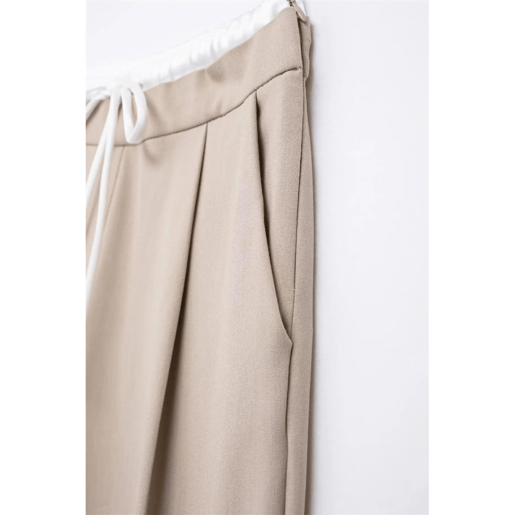 Zwarte Dames Broek Met Dubbele Tailleband | Regular Fit 4