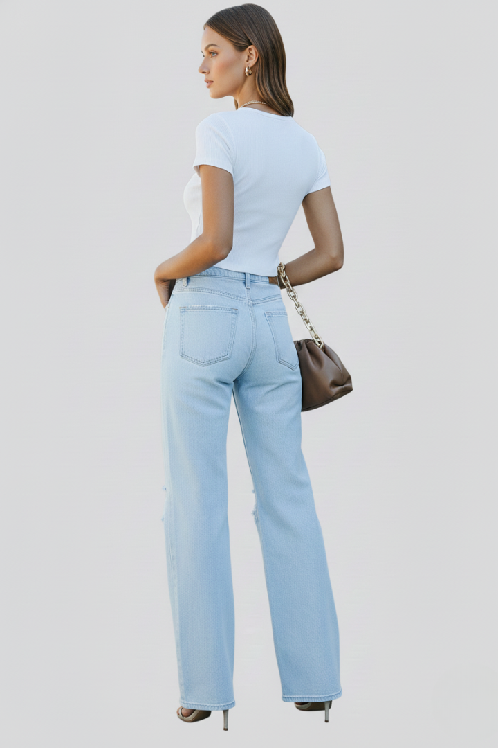 Zwarte Dames Jeans High Waist | Casual Mode 2