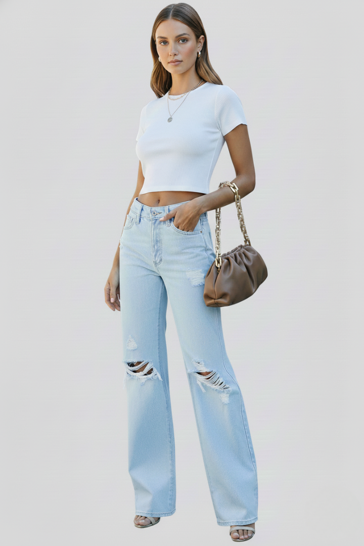 Zwarte Dames Jeans High Waist | Casual Mode 3