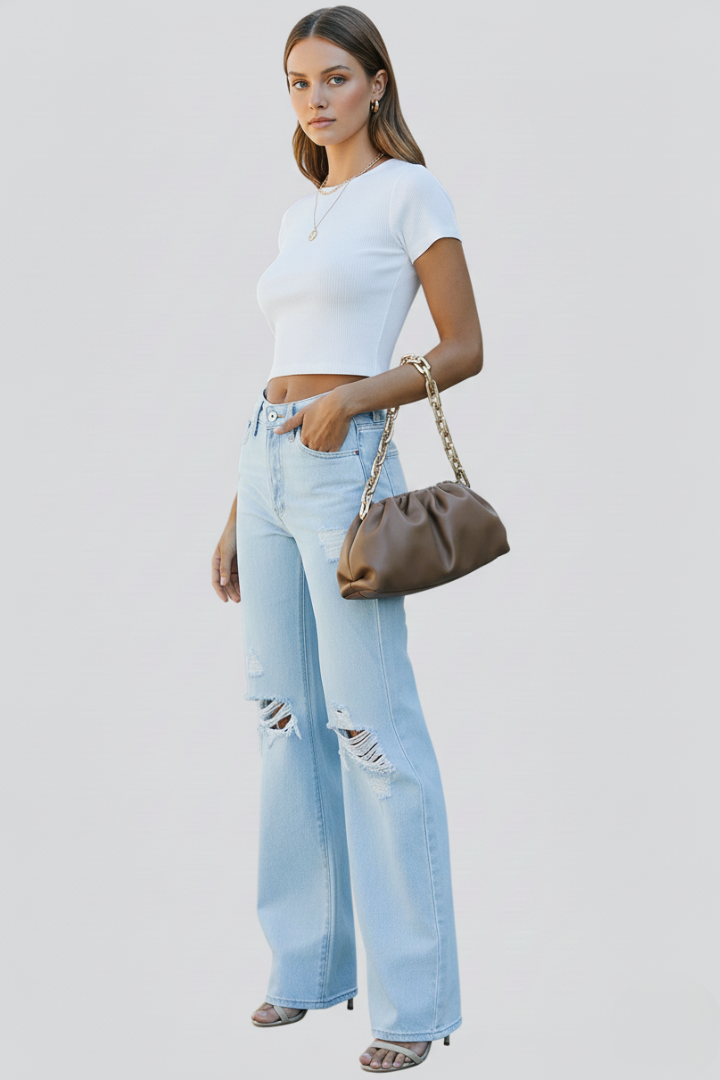 Zwarte Dames Jeans High Waist | Casual Mode 4