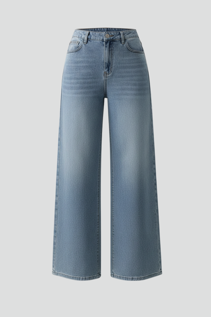 Zwarte Dames Jeans High Waist | Modieuze Wide-Leg Denim 1