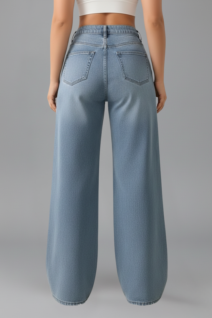 Zwarte Dames Jeans High Waist | Modieuze Wide-Leg Denim 2