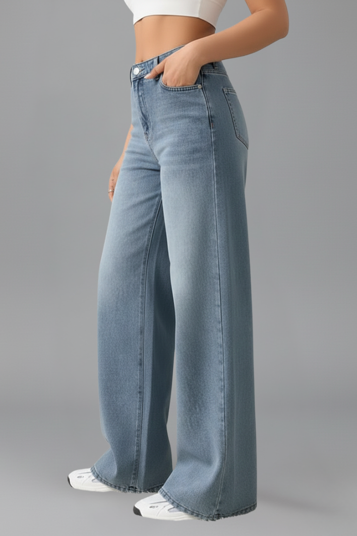 Zwarte Dames Jeans High Waist | Modieuze Wide-Leg Denim 3