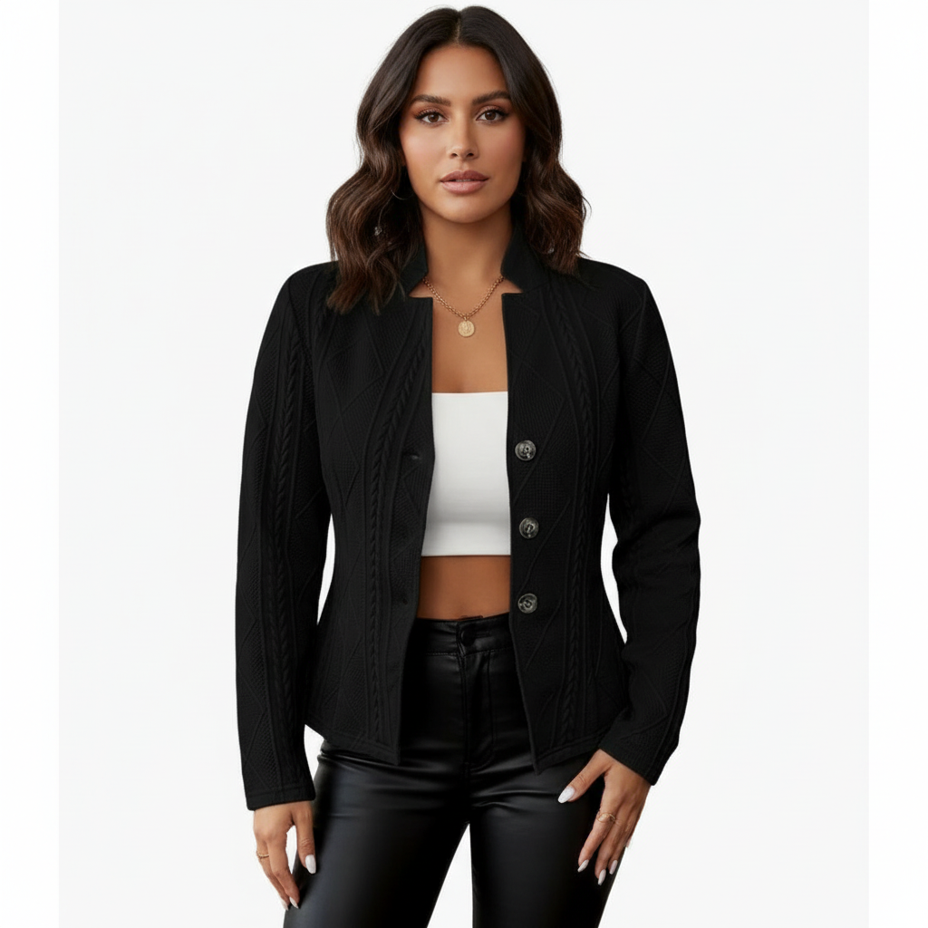 Zwarte Getailleerde Blazer Aveline | Dames Blazer 4