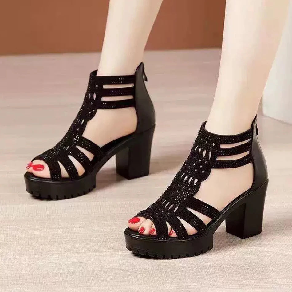 Zwarte Hak Sandalen Jennifer | Elegante Dames Sandalen 1