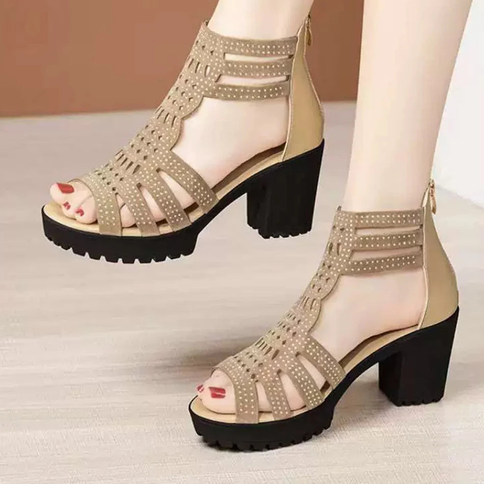 Zwarte Hak Sandalen Jennifer | Elegante Dames Sandalen 3