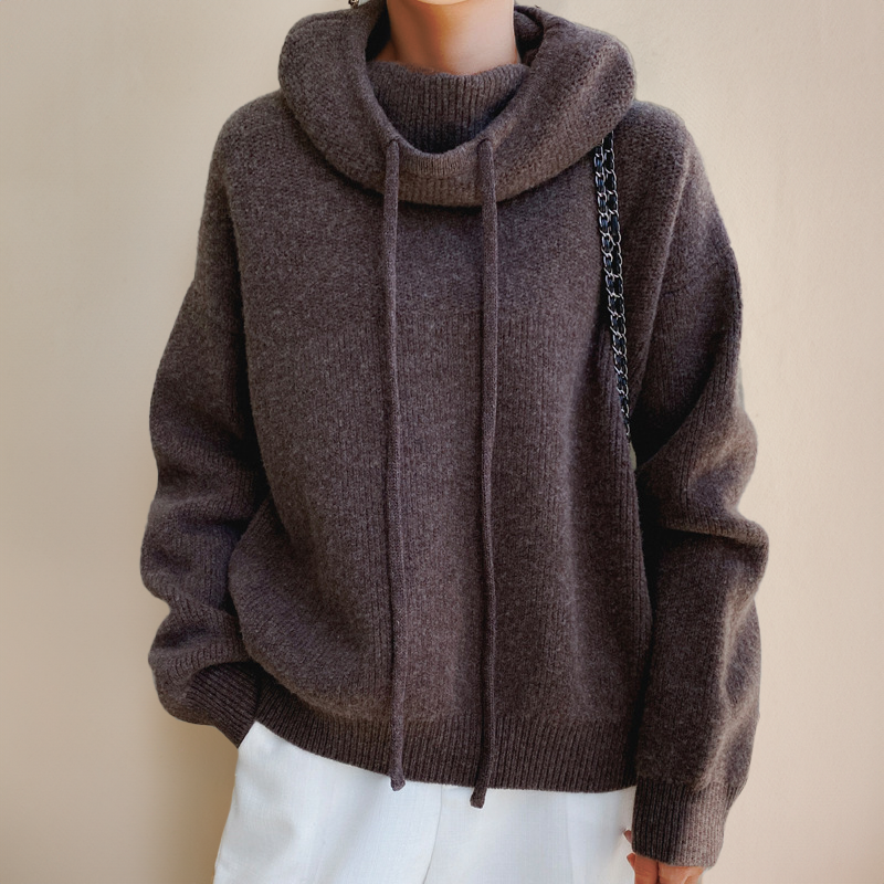 Zwarte Hoodie Dames | Relaxed Fit Gebreide Truien Dames 2
