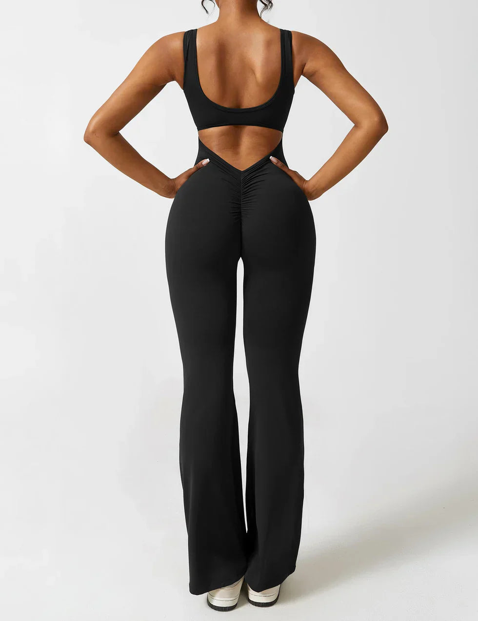 Zwarte Jumpsuit met Uitlopende Pijpen | Dames Jumpsuit 0