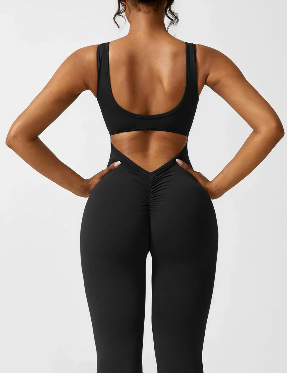 Zwarte Jumpsuit met Uitlopende Pijpen | Dames Jumpsuit 1