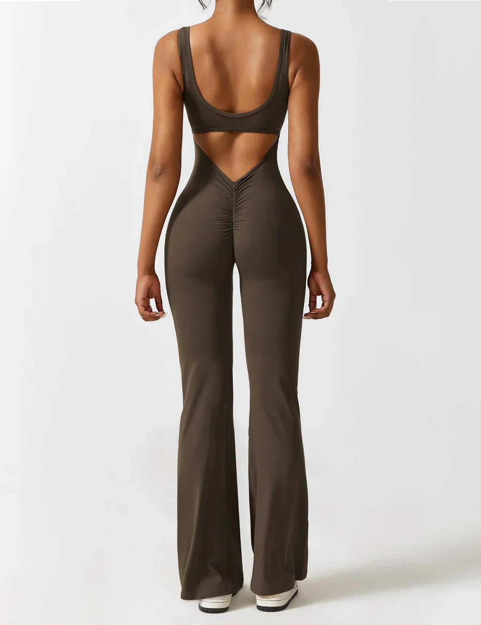 Zwarte Jumpsuit met Uitlopende Pijpen | Dames Jumpsuit 6