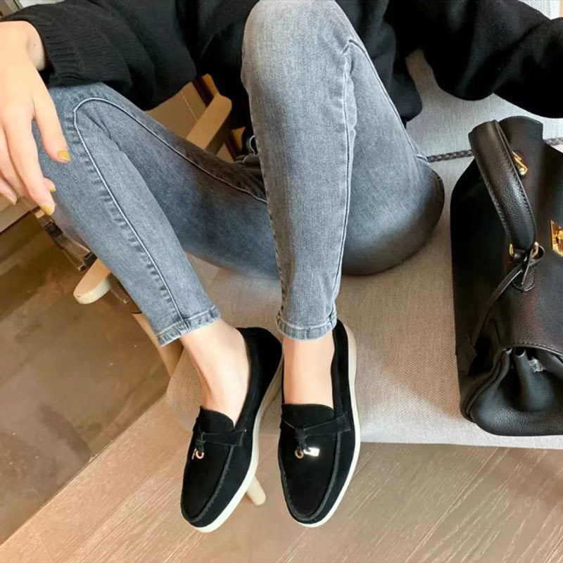 Zwarte Loafers Dames | Gepunte Teen Comfort Schoenen 3