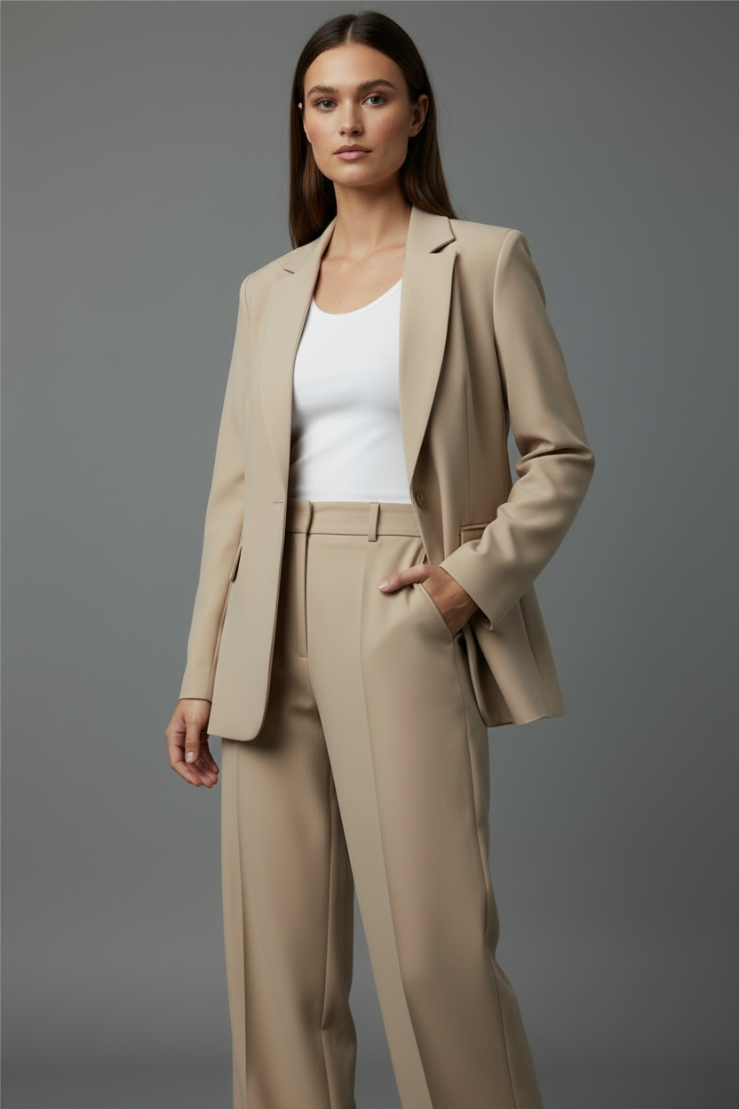 Beige pak - voorkant