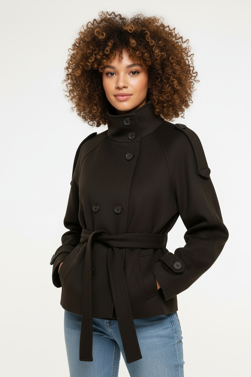 Model casual - Donkerbruine trenchcoat