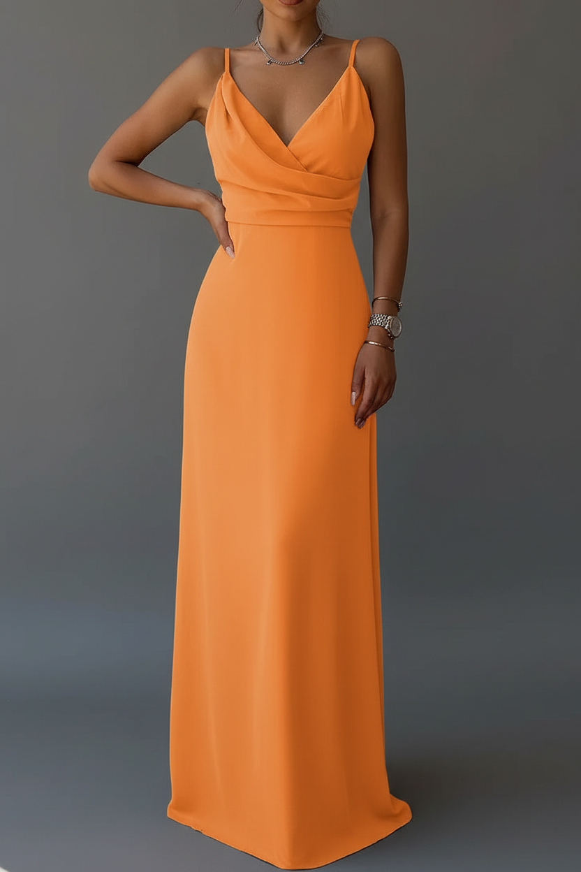 Oranje jurk - frontaal