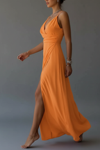 Oranje jurk - zijkant
