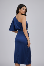 Royal Blauwe Jurk - Andere Hoek