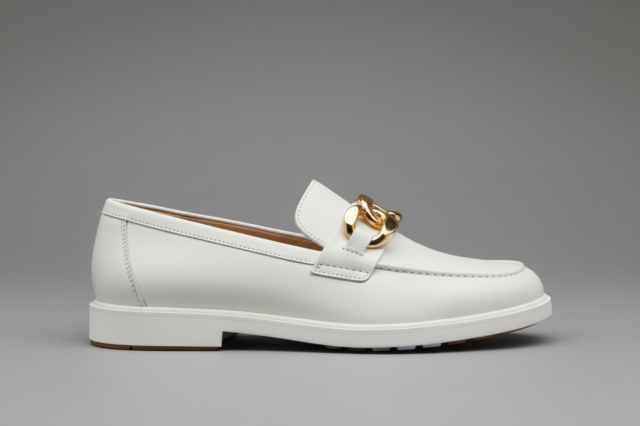 Witte loafers - zijkant
