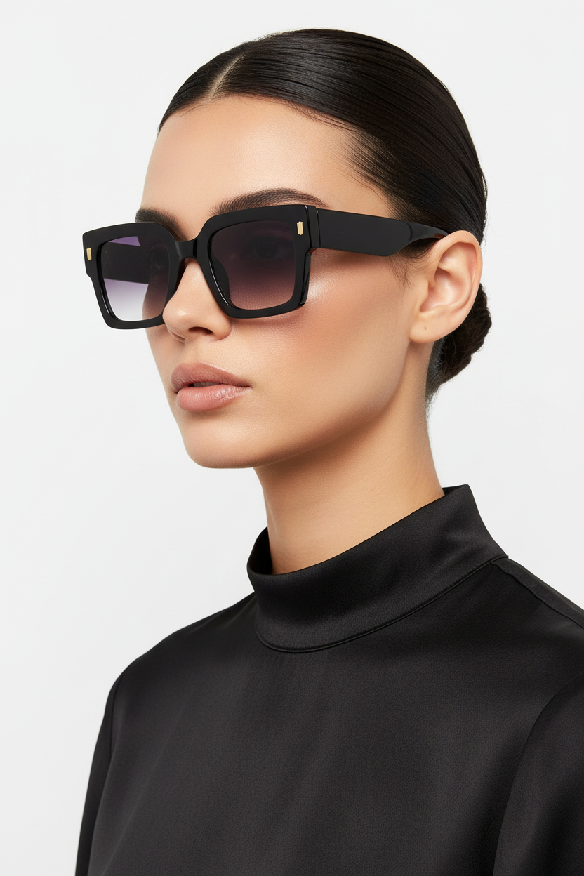 Zonnebril close-up zijkant