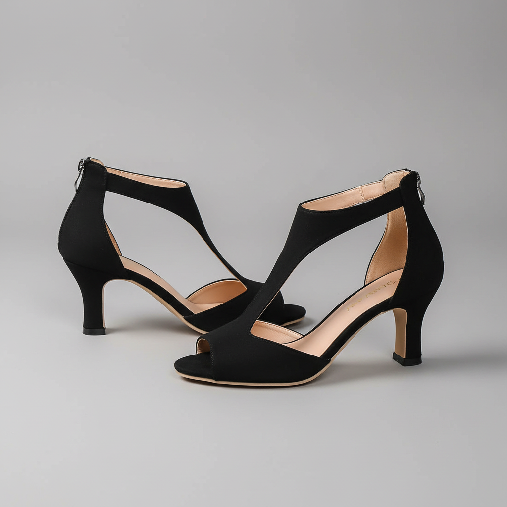 Zwarte sandalen - zijkant